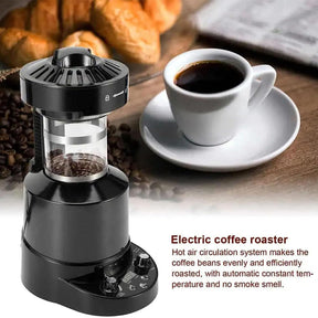 RESKIU Automatic Air Coffee Roasting Machine,2100W Full‑Automatic Household Electric Coffee Bean Roaster Machine with Timer,for Cafe Shop Restaurant Home Office