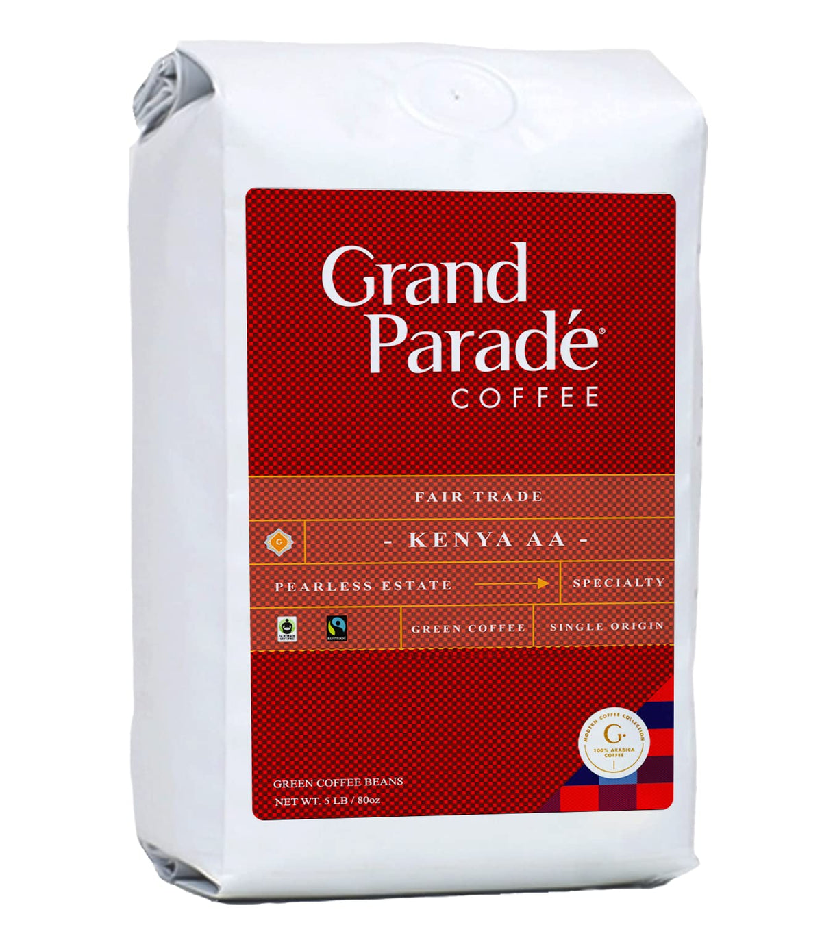 Grand Parade Coffee, 5 Pfund ungeröstete grüne Kaffeebohnen aus Kenia, AA, Spezialität Arabica, von Frauen aus Nyeri produziert, Single Origin – Fair Trade