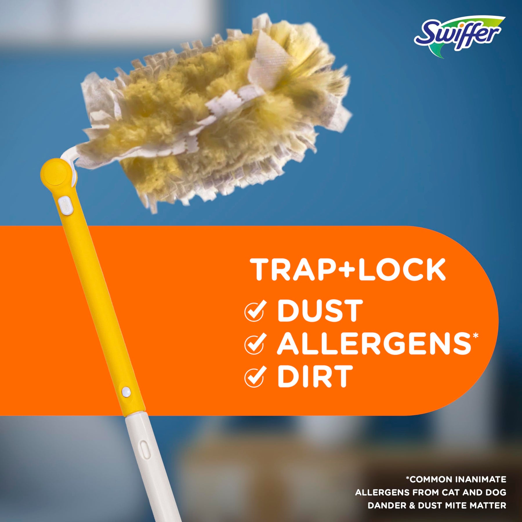 Swiffer Duster Heavy Duty Starter Kit mit ausziehbarem Griff, 91 cm, mit 3 Nachfüllpackungen