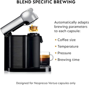 Nespresso Vertuo Coffee and Espresso Maker by Breville, Chrome