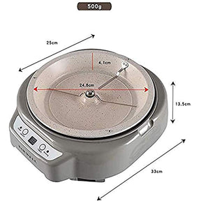 ZHIBIMOI 電動コーヒー豆焙煎機 1200W コーヒー豆焙煎機 スマートタイマー付き 自動温度制御 500g 自家製ベーキングマシン カフェショップ レストラン ホームオフィス用