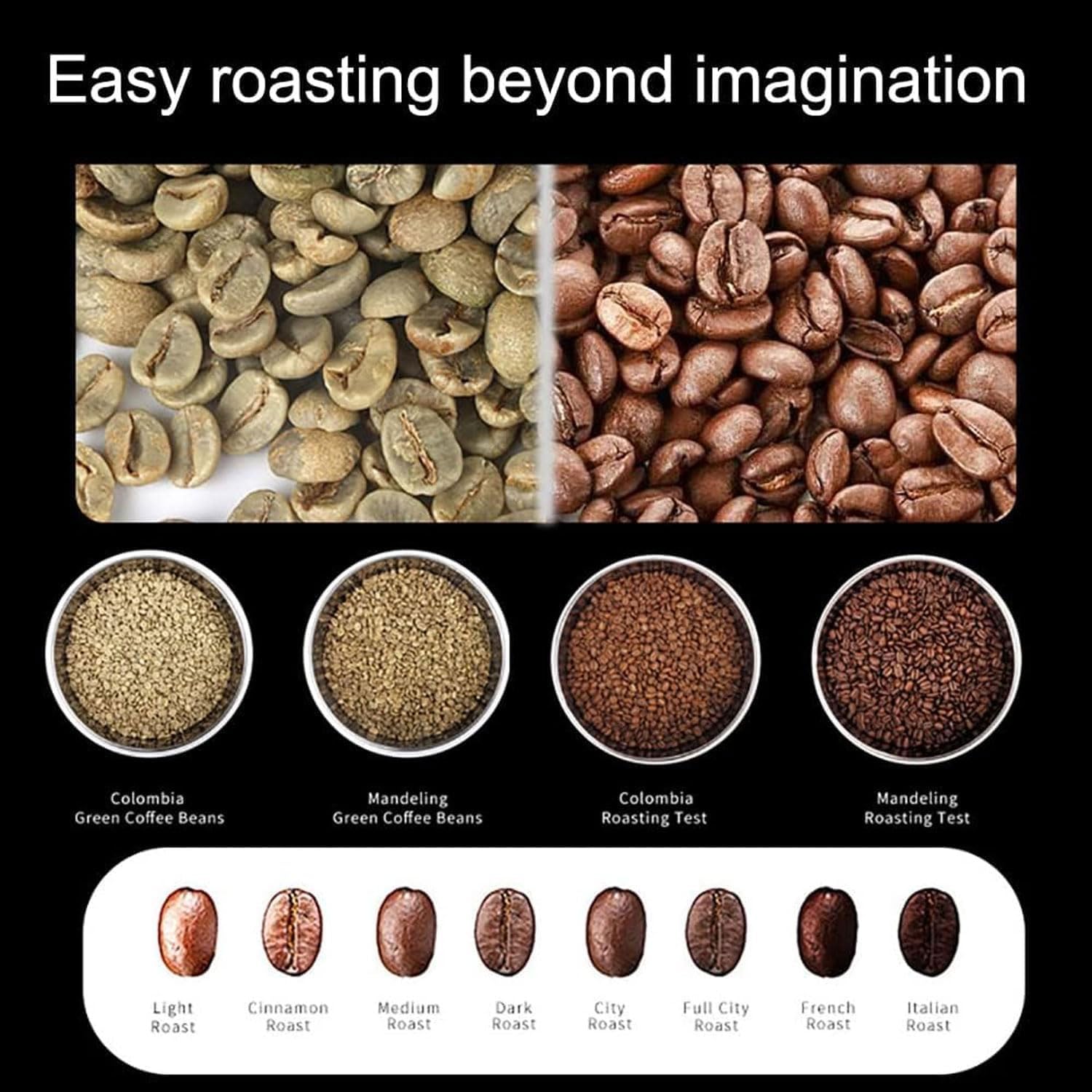 6-12Min Coffee Bean Roaster, 400g 1600W Automatic Hot Air Coffee Roasting Machine, with Temperature Curve&Chaff Collector, Bluetooth Connection&Rapid Cooling&Adjustable Speed, Windows/mac, for Home