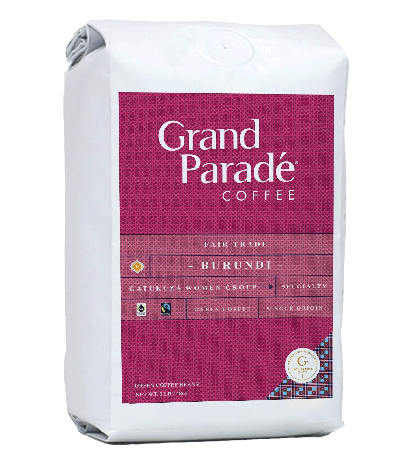 Grand Parade Coffee, 3 Pfund ungeröstete grüne Kaffeebohnen aus Burundi, von Kayanza-Frauen produziert, Single Origin, Spezial-Arabica – Fair Trade