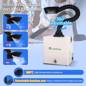 Solder Laser Fume Extractor: Ultra Strong 105W Suction 220m³/h, 99.97% Purification Efficiency, 3-Stage with H13 HEPA Filtration, Low Noise for Welding 10W Laser Engrave DTF Print[2025 Version]