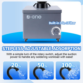 Solder Laser Fume Extractor,Smoke Purifier,Fume Extractor for Laser Engraving,Soldering Iron, Solder, Welding,Nail Salon, Dental Lab, Dust, Smoke Removal, 99.9% Purification Strong Suction