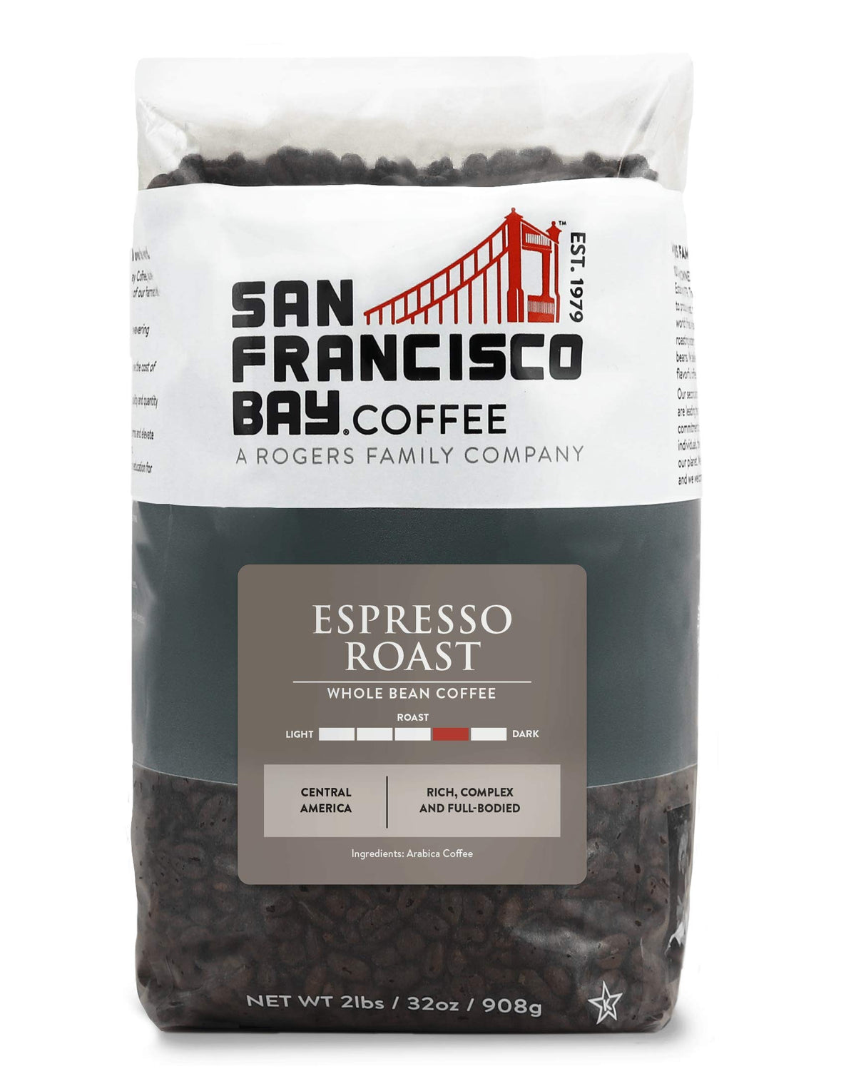 San Francisco Bay Kaffeebohnen – Espressoröstung (2-Pfund-Beutel), dunkle mittlere Röstung