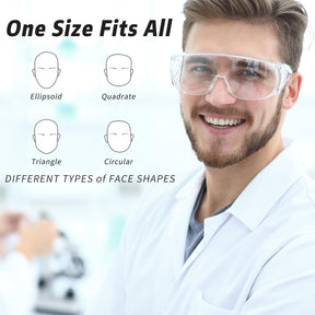 Salfboy 24 Pack Safety Glasses Over Eyeglasses with Anti-Fog and Scratch Resistant ANSI Z87.1 Eye Protection for Lab Goggles Nurses Workers Architect