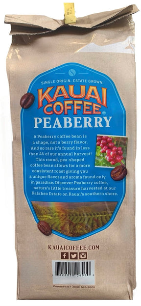 Kauai Coffee, 100 % hawaiianischer Peaberry-Kaffee aus ganzen Bohnen, 1 Pfund