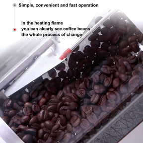 YOtat Full‑Automatic Coffee Roaster, 300g Drum Coffee Bean Roasting Machine, 1200W Professional Coffee Bean Roaster for Restaurant Home Kitchen, for Baking Coffee, Raw Beans