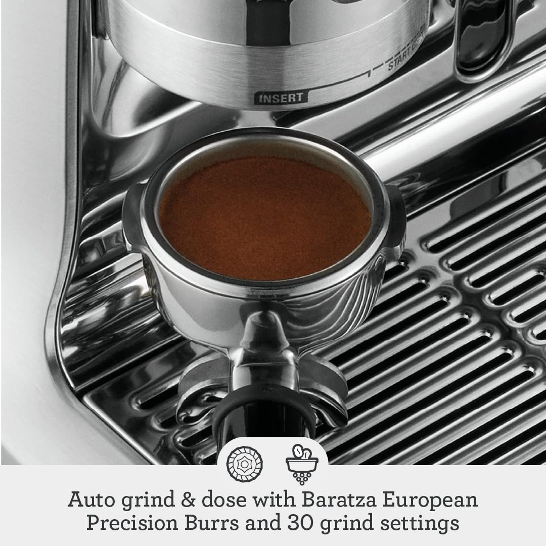 Breville the Barista Pro Espresso Machine with Grinder & Milk Frother, Espresso Maker with Seconds Heat Up, RM-BES878BSS, Brushed Stainless Steel (Certified Remanufactured)