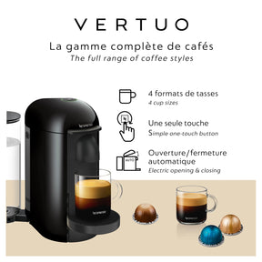 Nespresso Vertuo Plus Kaffee- und Espressomaschine von Breville, Tintenschwarz