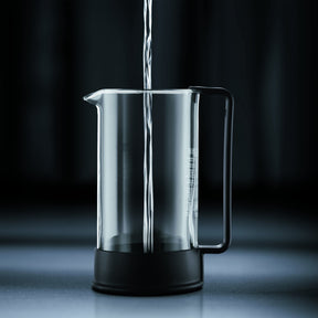 Bodum 34 オンス ブラジル フレンチプレス コーヒーメーカー、耐熱ホウケイ酸ガラス、ブラック - ポルトガル製