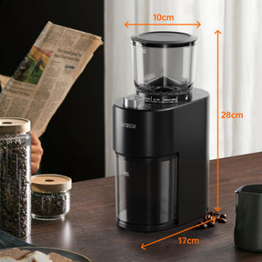 SOWTECH Conical Burr Coffee Grinder, Adjustable Burr Mill with 38 Precise Grind Setting, precision timer, for Espresso/Drip/Pour Over/Cold Brew/French Press Coffee Maker(Black)