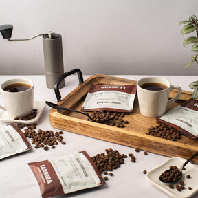 Try an Assortment of Fresh Beans from Lardera Coffee Roasters: 4 x 2oz nitrogen-flushed bags = 8 ounces of fresh coffee