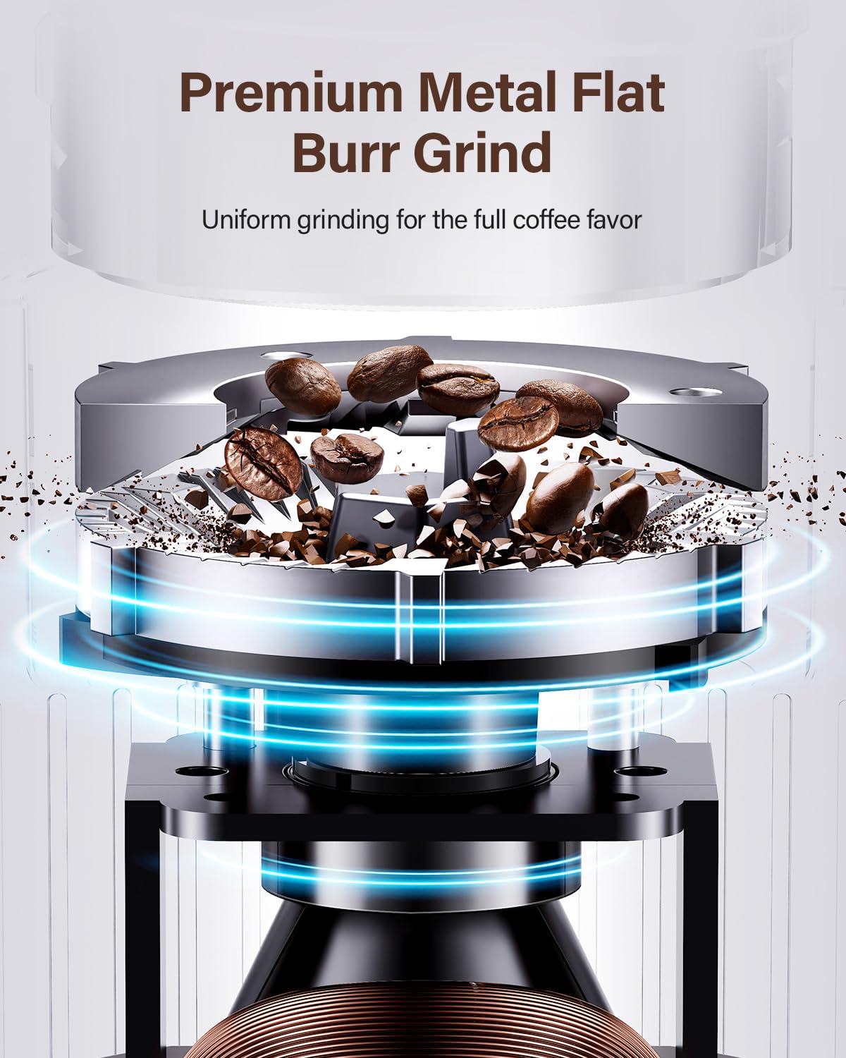 SHARDOR Burr Coffee Grinder Electric with 32 Grinding Sizes, Coffee Grinders for Home Use with 40 Seconds Adjustable Electronic Timer, Coffee Bean Grinder with Chamber Cleaning Button