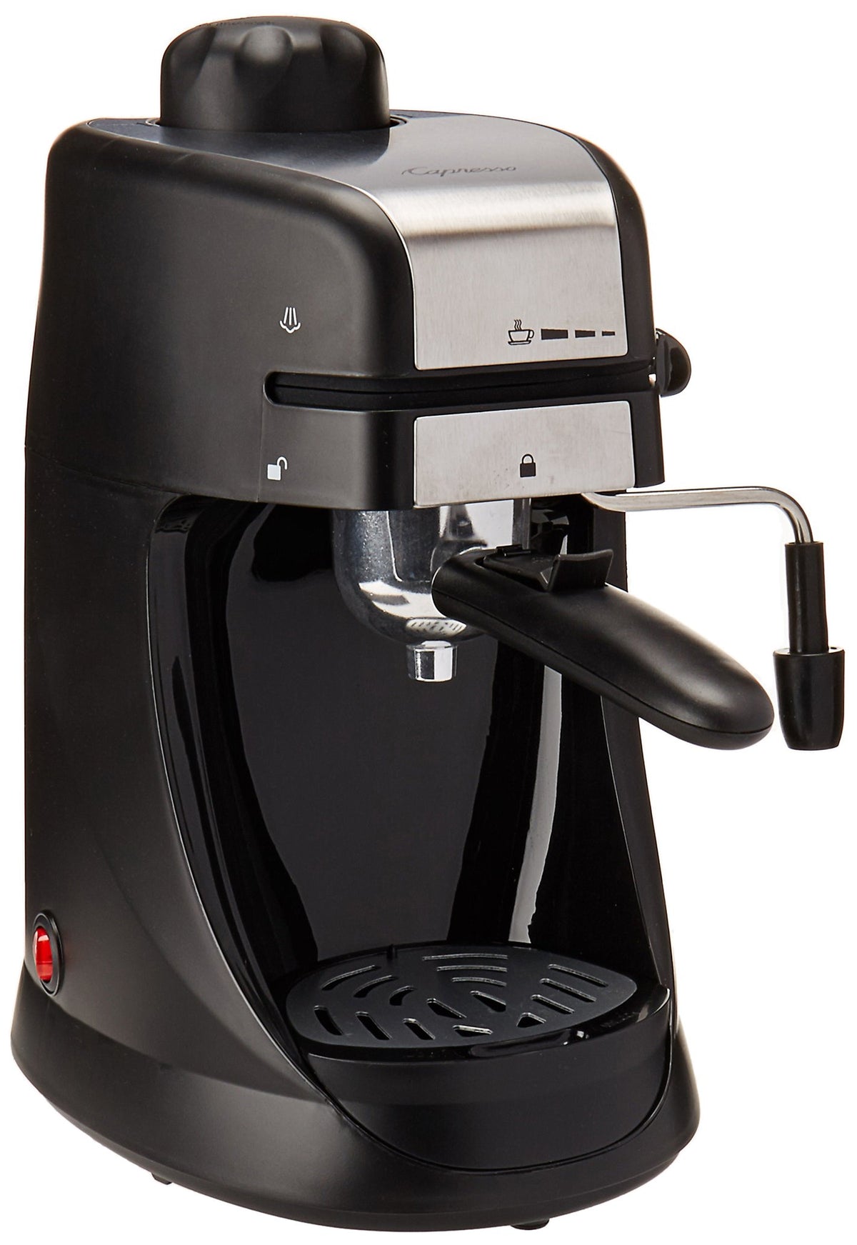 Capresso Steam PRO Espresso- und Cappuccinomaschine, 4 Tassen, Edelstahl/Schwarz