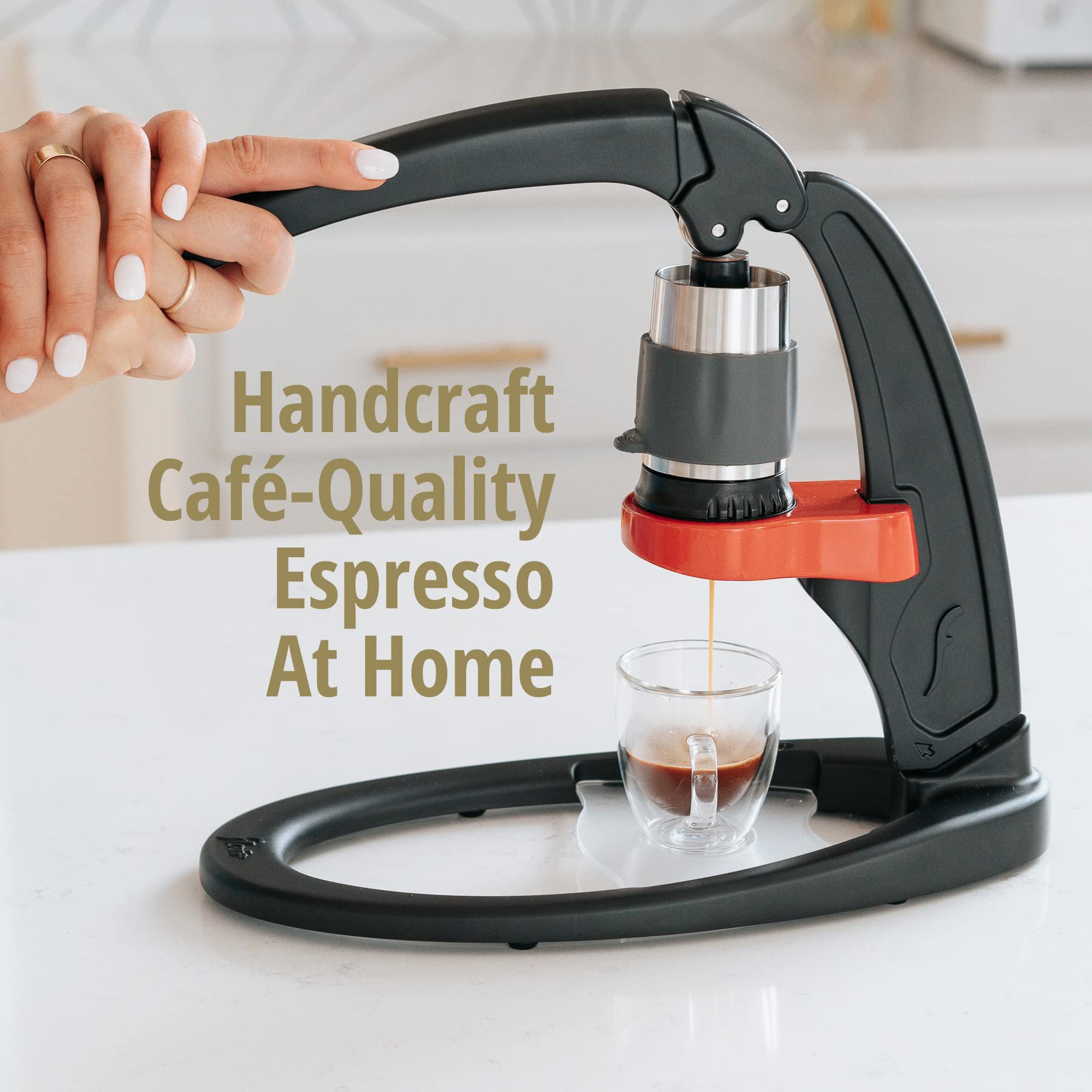 Flair Espresso Maker - Classic with Pressure Kit: Manual Lever Espresso Machine with Stainless Steel Tamper, Pressure Gauge and Carrying Case