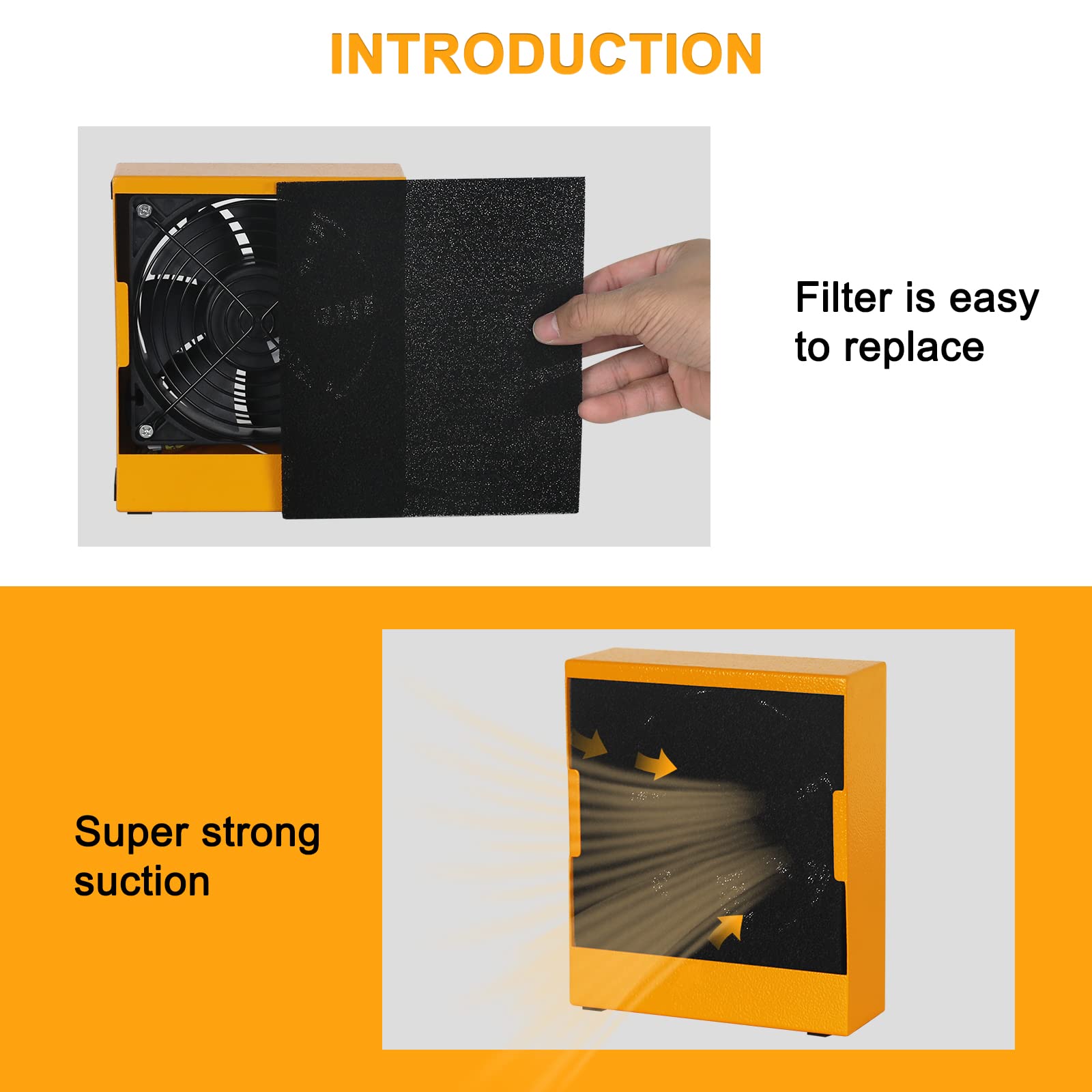 Solder Fume Extractor Smoke Absorber Remover Smoke Prevention Absorber Smoke Fan 12V Soldering Fan DIY Working Fan Fume Extractor for Soldering Station Stained Glass Laser Cutter Repairing DIY Hobby