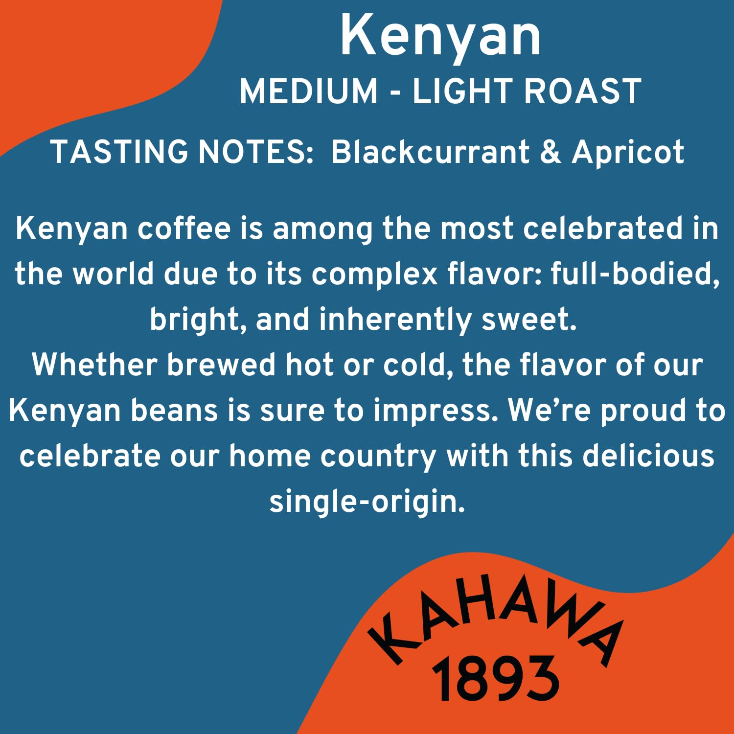 KAHAWA 1893 - Whole Coffee Beans - Single Origin Combo - Kenyan and Ethiopian - Perfect Freshly Brewed - As Seen on Shark Tank - 2 ct