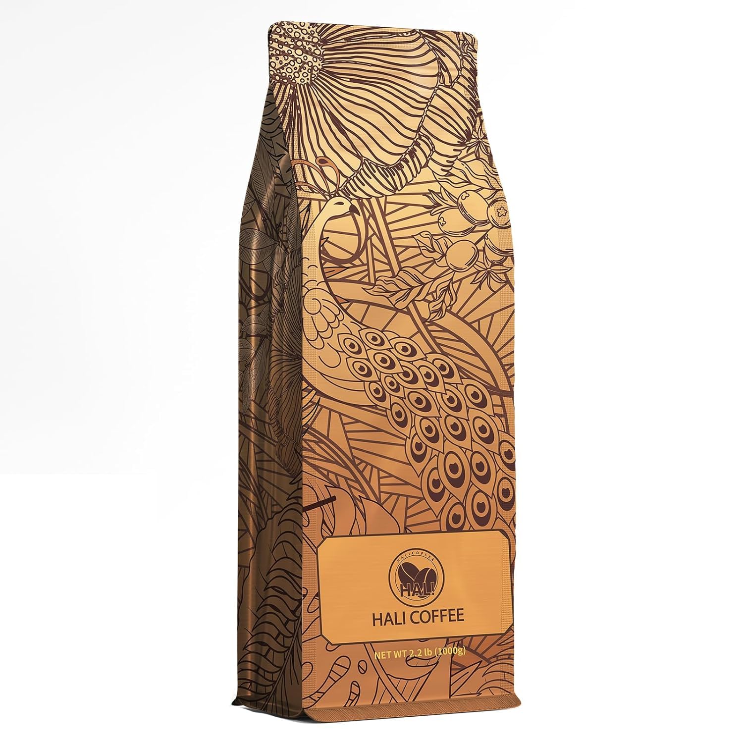 HALI Whole Coffee Beans, Arabica Espresso Beans Whole Medium Dark Roast with Dark Chocolate Caramel Hazelnut Sweet Flavor Notes, Single Origin Fresh Roasted Coffee Whole Beans, Low Acid Coffee Beans with Creamy Smooth Full Bodied Bold Rich Tastes, Arabica