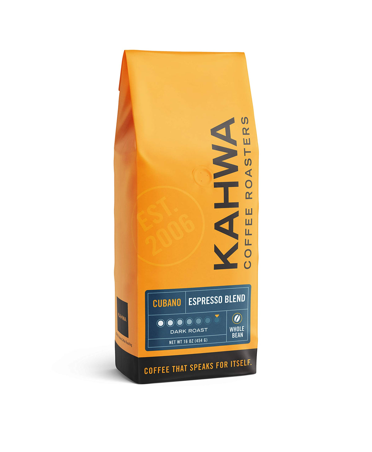 Kahwa kubanische Kaffeebohnen, Cubano Dark Roast Espresso Blend, ganze Kaffeebohnen, 1-Pfund-Beutel