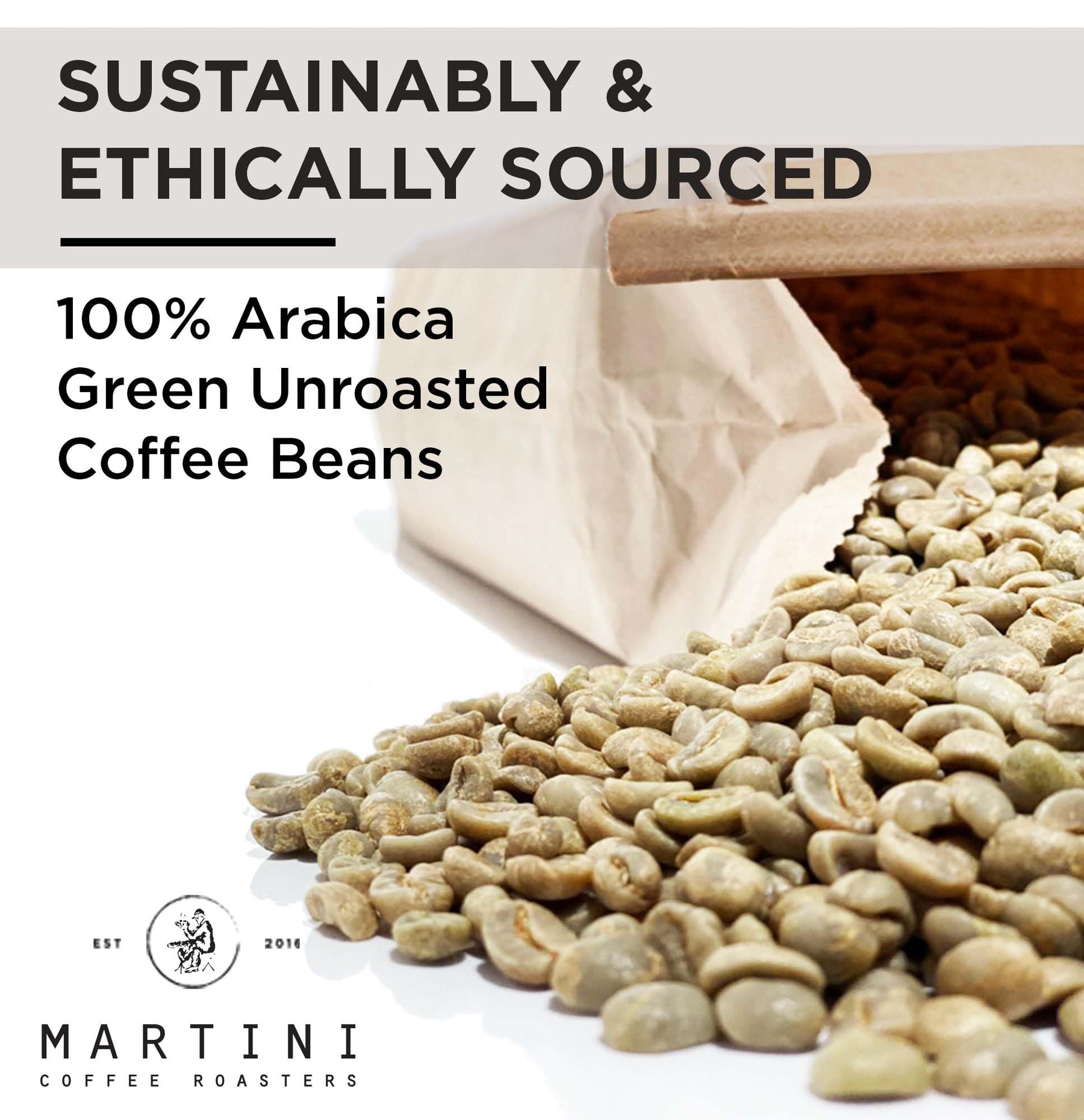 Martini Coffee Roasters, Green Coffee Beans Sampler Pack, 4 Unique Single-Origin Unroasted Coffee Beans for Roasting, 4LBS