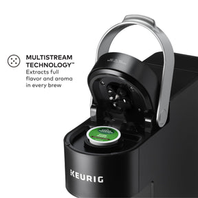 Keurig K-Slim Einzelportions-K-Cup-Pad-Kaffeemaschine, Multistream-Technologie, 3 Brühgrößen, schlankes und elegantes Design, abnehmbarer 46-oz-Tank, schwarz