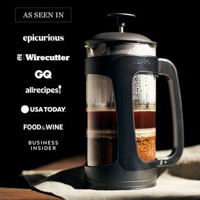 ESPRO - P3 French Press - Double Micro-Filtered Coffee and Tea Maker, Grit-Free and Bitterness-Free Brews, Ideal for Loose Tea and Coffee Grounds - (Black, 32 Oz)