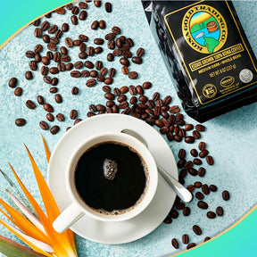 Hawaiian Kona Coffee Whole Bean - 16 oz, Kona Gold Coffee by Kona Gold Rum Co. - Freshly Roasted Medium/Dark Roast Extra Fancy - 100% Kona Coffee | Peach Notes With Creamy Tones