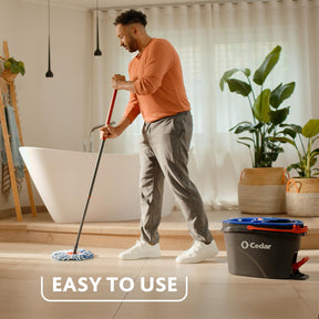 O-Cedar RinseClean Spin Mop &amp; Bucket System | Reinigen mit klarem Wasser | Entfernt 99 % aller Bakterien