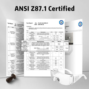 Salfboy 24er-Pack Schutzbrillen zum Überziehen von Brillen mit Antibeschlag- und Kratzfestigkeit, ANSI Z87.1 Augenschutz für Laborbrillen, Krankenschwestern, Arbeiter, Architekten