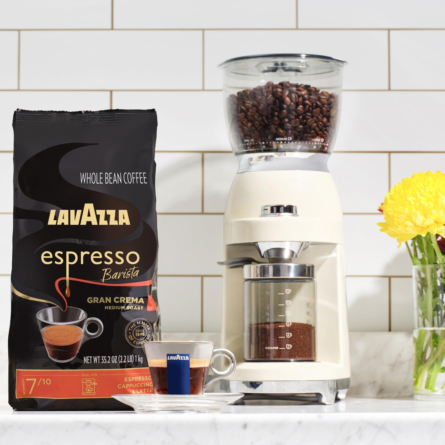 Lavazza Espresso Barista Gran Crema Whole Bean Coffee Blend, Medium Espresso Roast, Oz Bag (Packaging May Vary) - 2.2 LB, 35.2 Ounce