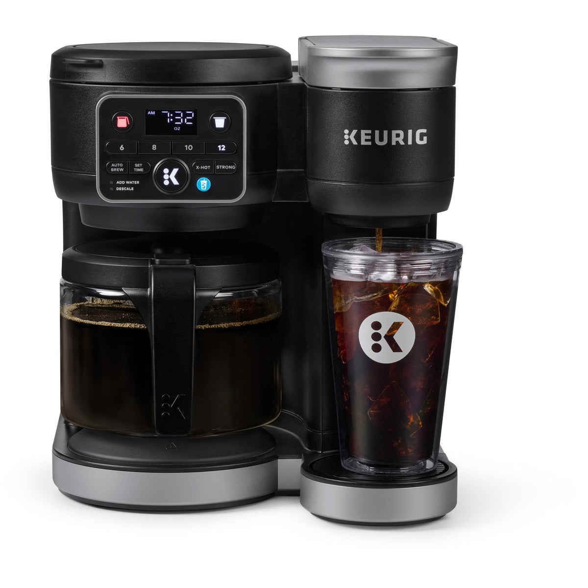 Keurig K-Duo ホット&amp;アイス シングルサーブ&amp;カラフェ コーヒーメーカー、マルチストリーム テクノロジー、72 オンス リザーバー (第 2 世代)