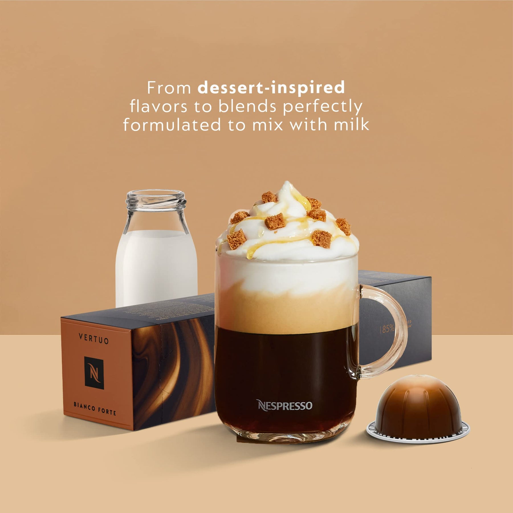 Nespresso Vertuo Pop+ デラックス コーヒー＆エスプレッソ マシン (De'Longhi 製)、120 ボルト、シルバー