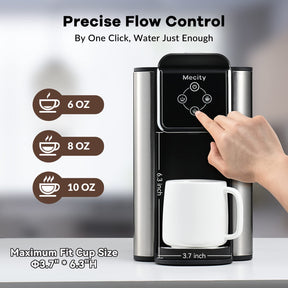 Mecity Kaffeemaschine 3-in-1 Einzelportions-Kaffeemaschine, Kompatibel mit K-Cup-Kapseln, Instant-Kaffeekanne, Teemaschine, 6,8,10 oz Tasse, Abnehmbarer 50 oz Wasserbehälter, 120 V 1150 W