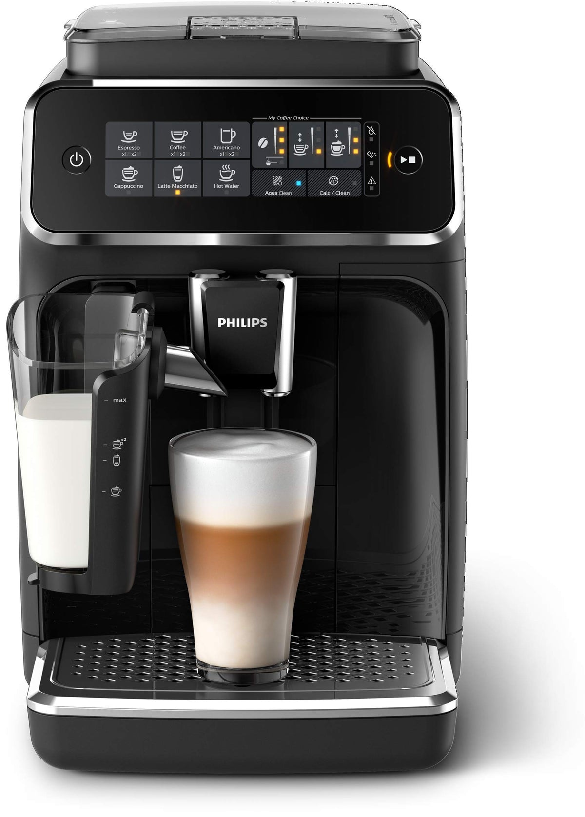 Philips 3200 Series Espressovollautomat mit LatteGo, Schwarz (erneuert)