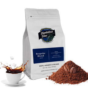 Plantation Blue: 1lb Jamaica Blue Mountain Whole Bean + 1lb Bespoke Blend Ground Coffee