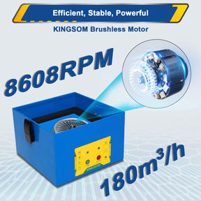 KINGSOM はんだ煙抽出器 180m³/h [迅速で正確] 煙除去 調整可能な煙吸収器 2 in 1 フィルター付き コンパクトなデスクトップ溶接煙抽出器 DIY はんだ付け、3D 印刷、ネイルサロン用