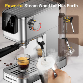 KEENSTAR Espressomaschine 20 Bar, Heiß- und Eiskaffeemaschine mit Rapid Cold Brew, Espressomaschine mit Dampfstab, Touchscreen mit 1000 ml Wassertank für Latte, Cappuccino, Geschenk für Kaffeeliebhaber