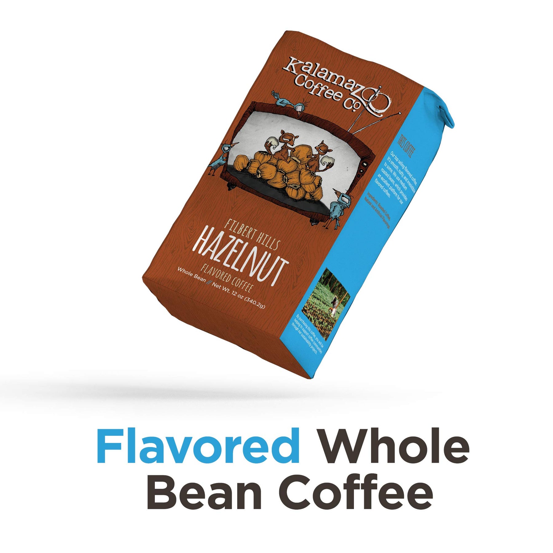 KALAMAZOO COFFEE COMPANY Whole Bean Flavored Coffee Variety Pack - Hazelnut, French Vanilla, & Maple Walnut | 12oz Bag (3 Pack)