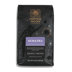 Copper Moon Dark Roast Whole Bean Coffee, Sumatra Blend, 2 Lb