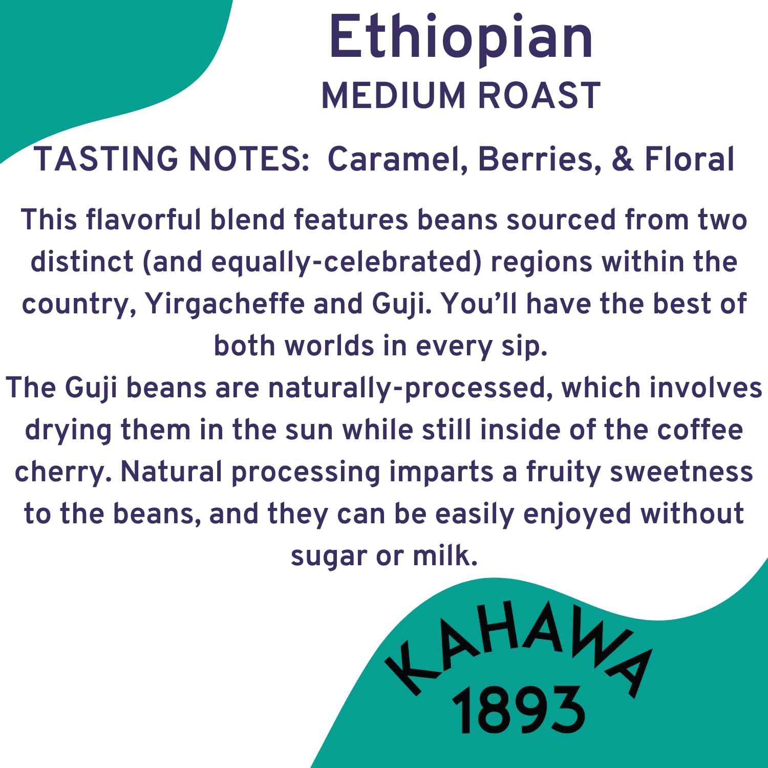 KAHAWA 1893 - Whole Coffee Beans - Single Origin Combo - Kenyan and Ethiopian - Perfect Freshly Brewed - As Seen on Shark Tank - 2 ct