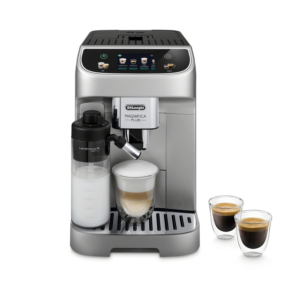 De'Longhi Magnifica Plus Espressovollautomat mit automatischem Milchaufschäumer für über 18 One-Touch-Rezepte, eingebautes Mahlwerk, ECAM32070SB