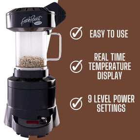 Fresh Roast SR800 Automatic Coffee Bean Roaster - Roast Coffee At Home - Variable Heat Settings - Convection Fan Control - Digital Status Display - Speed Roasting System - The Freshest Roast On Earth