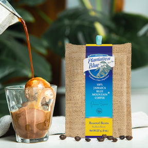 Plantation Blue 100% Jamaica Blue Mountain Coffee Medium Roast 8oz whole bean and 8oz ground Bundle