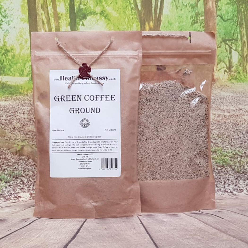 Health Embassy Green Coffee Bean Ground | 100% Natural (225g)