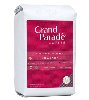 Grand Parade Coffee, 3 Lbs Unroasted Green Coffee Beans - Rwanda Kivu Rainforest Alliance Certified - Women Produced Single Origin - Specialty Arabica - Fair Trade