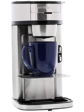 Hamilton Beach The Scoop Einzelportionskaffeemaschine und Schnellkaffeemaschine, brüht in Minuten, Tassen mit 230-400 ml Fassungsvermögen, Edelstahl