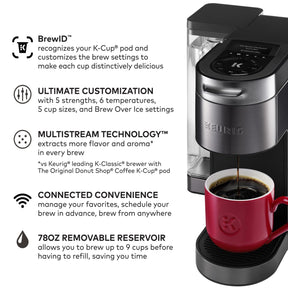 Keurig K-Supreme Plus SMART コーヒーメーカー、シングルサーブ K-Cup ポッドコーヒーブリューワー、BREWID およびマルチストリームテクノロジー、78 オンス