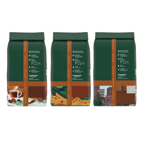 Starbucks Medium Roast Whole Bean Coffee, gemischte Packung, 3 Beutel (je 12 oz)